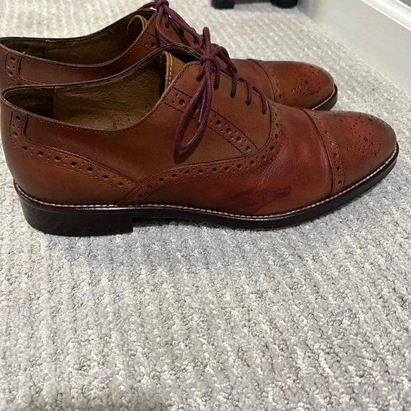 Johnston & Murphy Conard Cap Toe Brogue Oxfords Tan Size 9.5 D - Picture 4 of 9